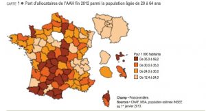 Part allocataires AAH fin 2012 parmi la population agee de 20 a 64 ans