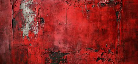 Grunge red wall with peeling paint,  Abstract background